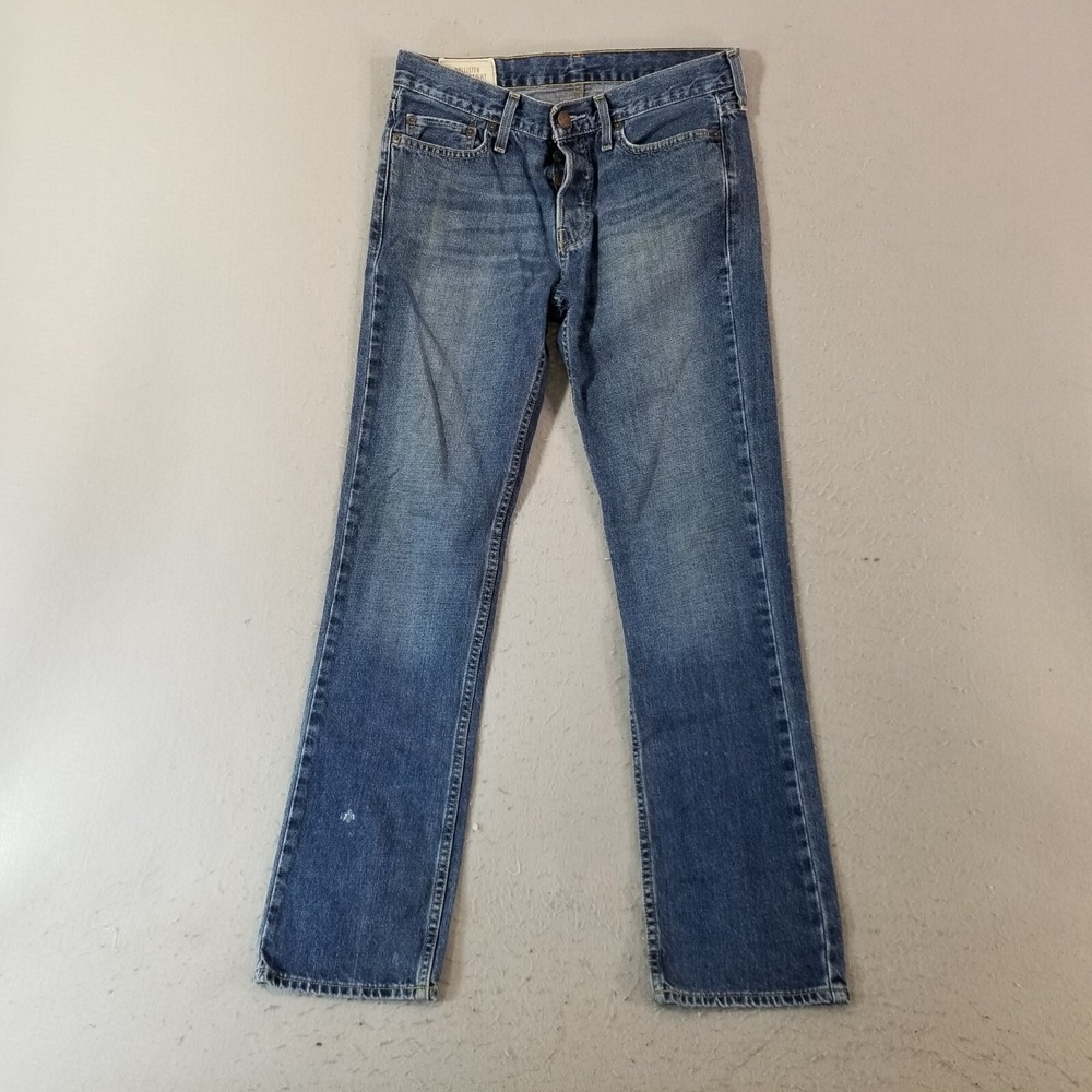 Hollister jeans men's 30X32 slim straight blue denim cotton pants